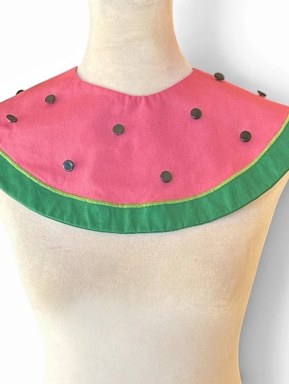 Vintage Handmade Watermelon Collar Scarf Wrap